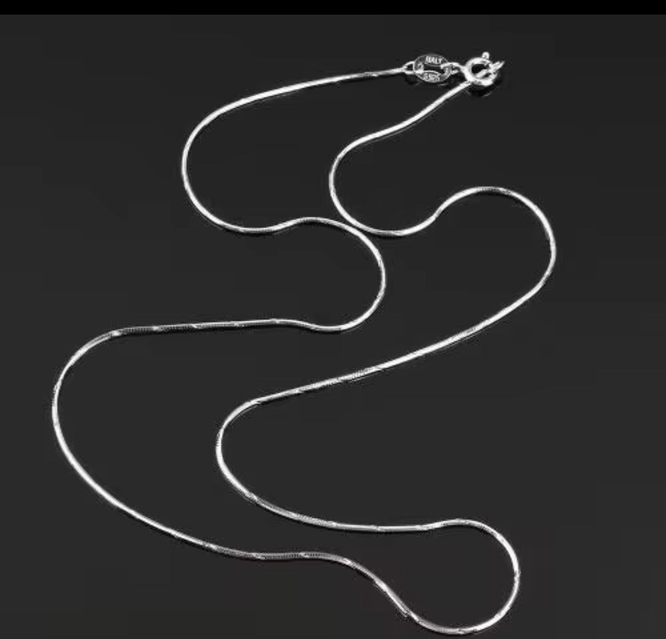 925 Sterling Silver Italian Magic Snake Chain Necklace - 16"- 20”