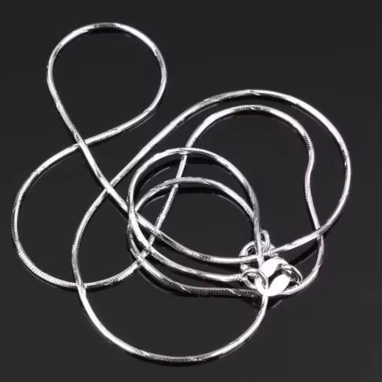 925 Sterling Silver Italian Magic Snake Chain Necklace - 16"- 20”