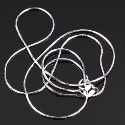 925 Sterling Silver Italian Magic Snake Chain Necklace - 16"- 20”