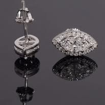 High Quality Fine Earrings Jewelry Women 925 Silver Hip Hop Iced Out Moissanite Stud Earrings Screw Back