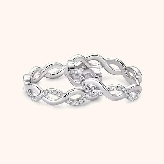 0.1 Carat S925 Sterling Silver D VVS1 Moissanite Twist Earrings High -End Design Niche Exquisite Gift for Couples