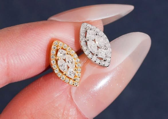 High Quality Fine Earrings Jewelry Women 925 Silver Hip Hop Iced Out Moissanite Stud Earrings Screw Back